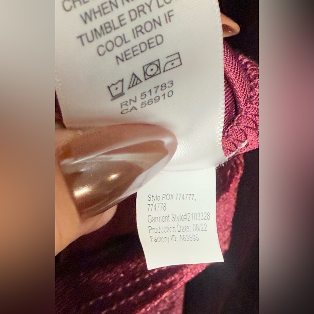 Maurices Velvet Dress in Rich Wine size XL - Picture 8 of 8